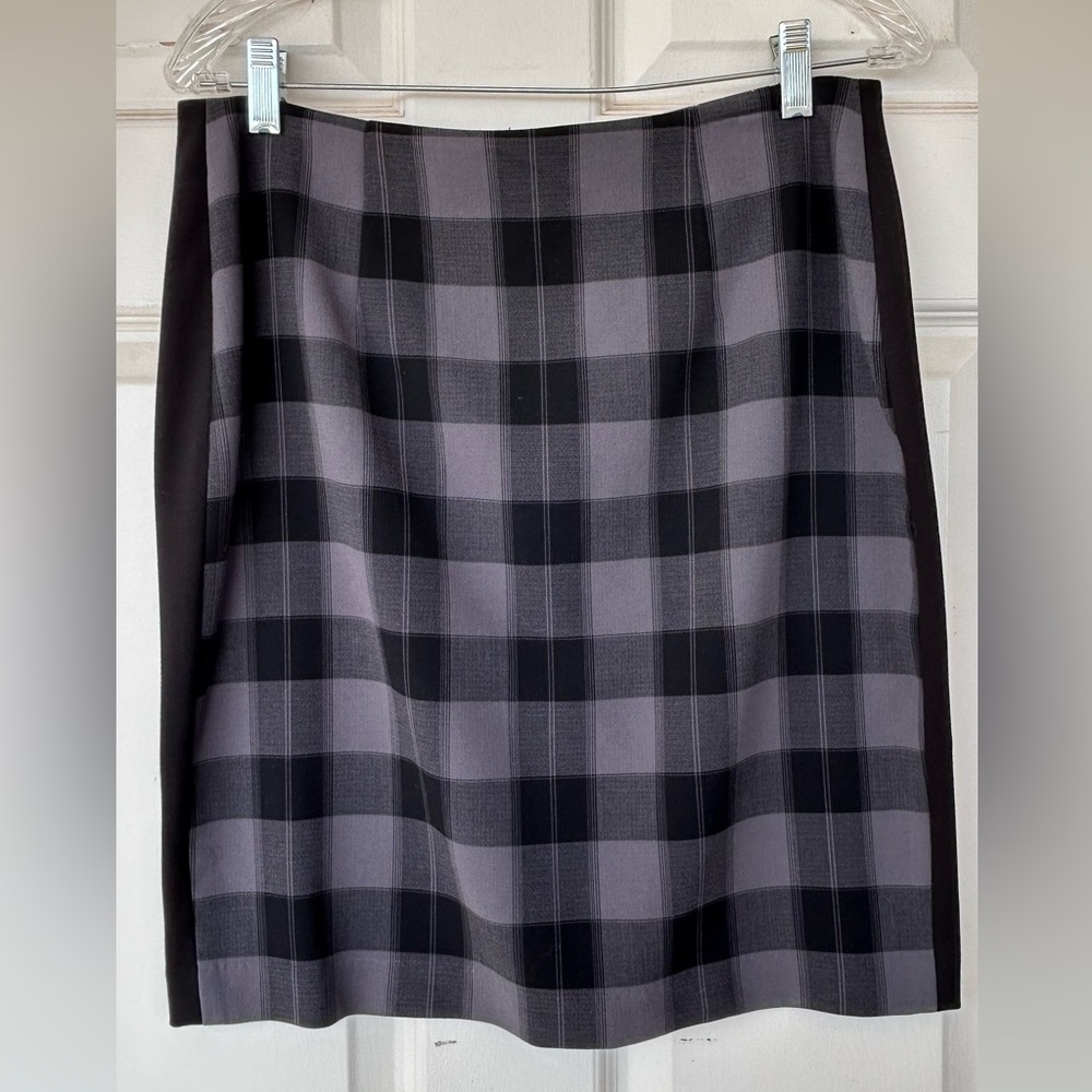 Banana Republic Factory Plaid Front‎ Pencil Skirt Back Zip Size 8